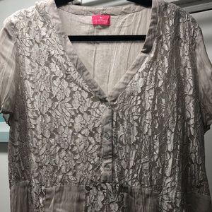 Together brand, lacy Champagne coloured dress size 18